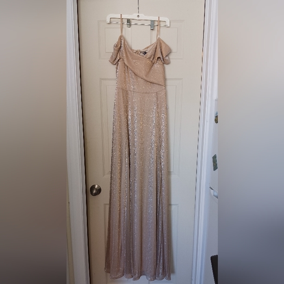 Gold shimmer Windsor dress XL - Picture 3 of 3